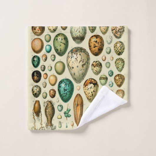 Vintage Bird Eggs French Fish Egg (Gant de toilette)