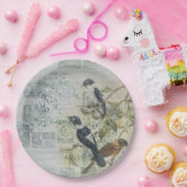 Vintage Bird Ephemera Papieren Bordje (Feest)