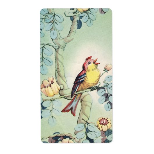 Vintage Birdie Etiket (Voorkant)