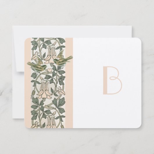 Vintage Birds HoneySuckle Wedding RSVP (Dos)