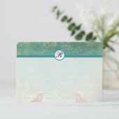 Vintage Birds Lagoon Endive Mariage Merci (Debout devant)