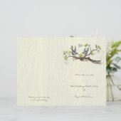 Vintage Birds Programme des grains de bois jaunes  (Debout devant)