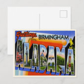 Vintage Birmingham Alabama Aankondigingskaart (Voorkant / Achterkant)