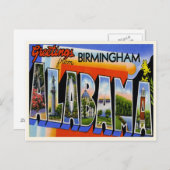 Vintage Birmingham Alabama Briefkaart (Voorkant / Achterkant)