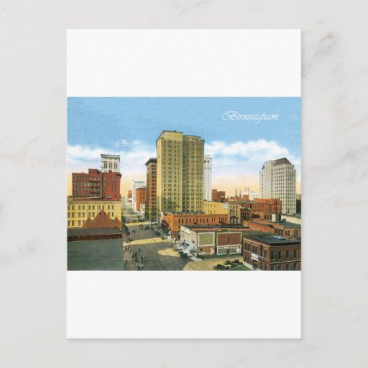 Vintage Birmingham Briefkaart (Voorkant)