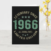 Vintage Birthday 1966 Kaart (Gele Bloem)