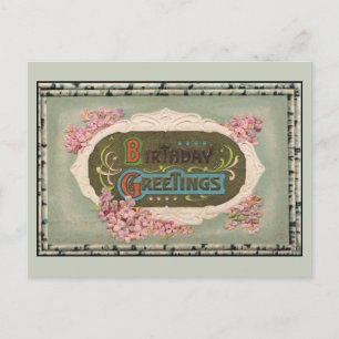 Vintage birthday greetings briefkaart