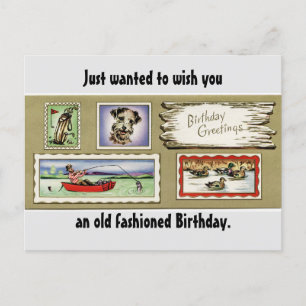 Vintage Birthday Greetings Briefkaart
