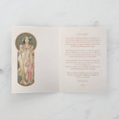 Vintage Birthday Kaart Alphonse Mucha Champagne (Binnen)