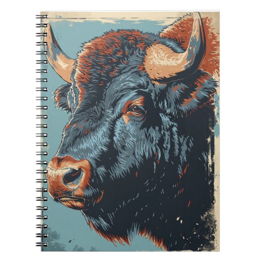 Vintage Bison Notitieboek (Voorkant)