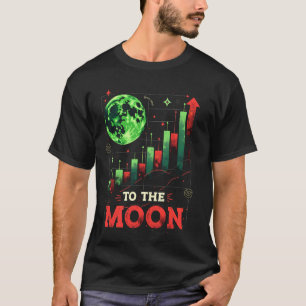 Vintage Bitcoin Kaars Grafiek en Cryptovaluta In T-shirt