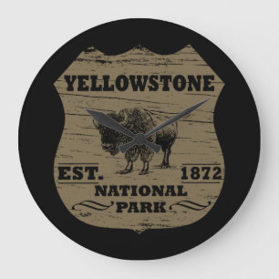 Vintage Bizon Yellowstone National Park Grote Klok