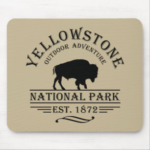 Vintage Bizon Yellowstone National Park Muismat