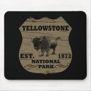 Vintage Bizon Yellowstone National Park Muismat