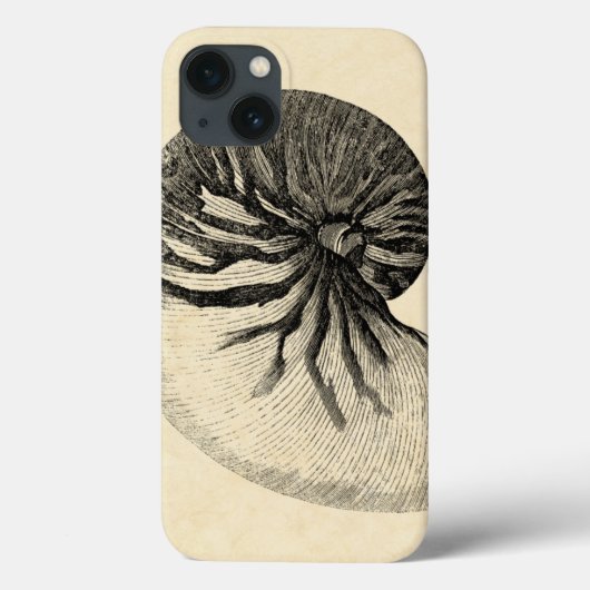 Vintage Black and White Conch Shell Case-Mate iPhone Case (Achterkant)