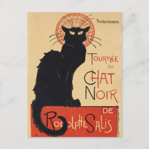 Vintage Black Cat Advertisement Poster Briefkaart