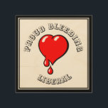 Vintage Black Red Bleeding Heart Liberal Pop Art<br><div class="desc">Décorez votre chambre avec ce beau mur de bois avec un drôle de chapeau pop art rouge saignant. Si vous êtes un libéral de coeur qui saigne, alors ce dessin drôle est pour vous. L'arrière - plan est la texture du bois. Un coeur saignant pour un libéral. Peut-être un cadeau...</div>