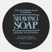 Vintage Black Shaving Soap Label (Voorkant)