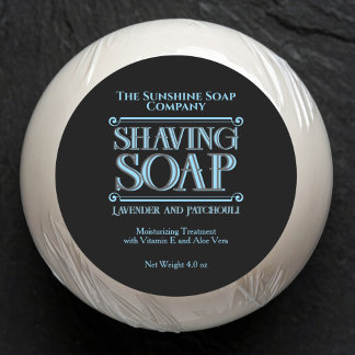 Vintage Black Shaving Soap Label