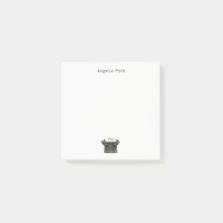  Vintage Black Typewriter Personalized  Post-it® Notes