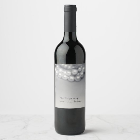 Vintage Black & White Elegant Perles Étiquettes de (Devant)