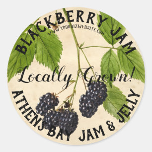 Vintage Blackberry Jam Produit Étiquette d'entrepr
