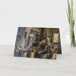 Vintage  Blacksmith-Hoefijzers Kaart