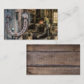 Vintage Blacksmith-Hoefijzers Visitekaartje (Voorkant / Achterkant)