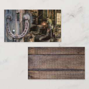 Vintage  Blacksmith-Hoefijzers Visitekaartje