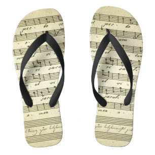 Vintage bladmuziek, antieke muziekscore 1810 teenslippers