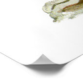 Vintage blanc orchidée - Poster (Coin)