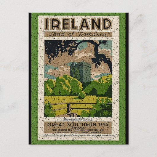 Vintage Blarney Castle Briefkaart (Voorkant)