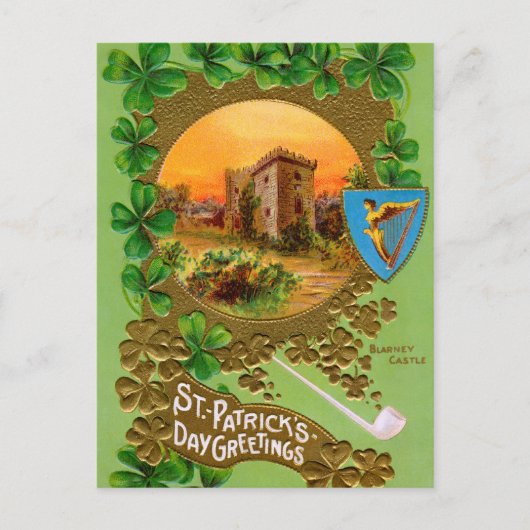 Vintage Blarney Castle Briefkaart (Voorkant)