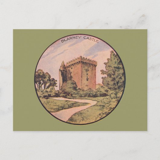 Vintage Blarney Castle Briefkaart (Voorkant)
