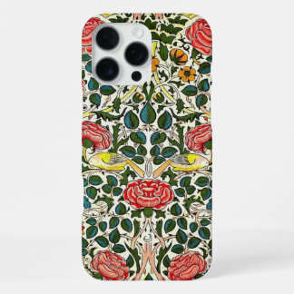 Vintage Bloem- en Vogel Elegantie – iPhone 16 Hoes Pro Max Hoesje