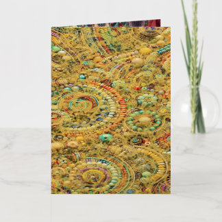 vintage bloem folie wenskaart