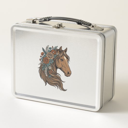 Vintage bloem hoofd paard vector ontwerp_1 (Voorkant)