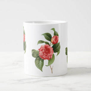 Vintage bloem, roze camellia bloemen door Redoute Jumbo Beker