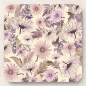 Vintage Bloemen Bier Onderzetter (Voorkant)