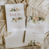 Vintage Bloemen | Bruidsboeket Pioenenshower Bedankkaart