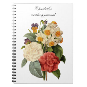 Vintage Bloemen, Camelia's en Narcissen, Redoute Notitieboek