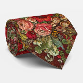 Vintage bloemen chintz patroon stropdas (Opgerold)
