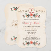 VINTAGE BLOEMEN DENNENKEGEL KERST FEestdag Kaart (Voorkant / Achterkant)