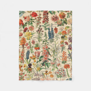 Vintage Bloemen door Adolphe Millot Fleece Deken