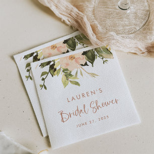 Vintage Bloemen Elegante Bruiloftsborrel Servet