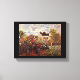 vintage bloemen monet tuin in argenteuil zon canvas afdruk
