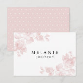 Vintage bloemen placecard kaart (Voorkant / Achterkant)