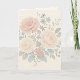 Vintage bloemengroetkaart kaart