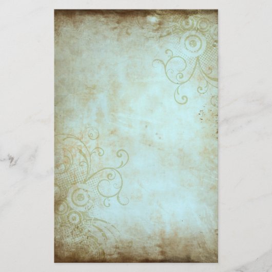 Vintage BloemenKantoorbehoeften Briefpapier (Voorkant)