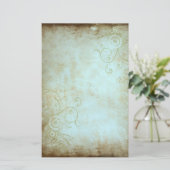 Vintage BloemenKantoorbehoeften Briefpapier (Staand voorkant)